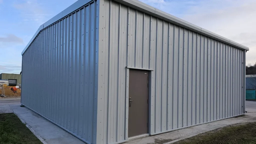 Bespoke utility workshop steel building for Essity UK Ltd