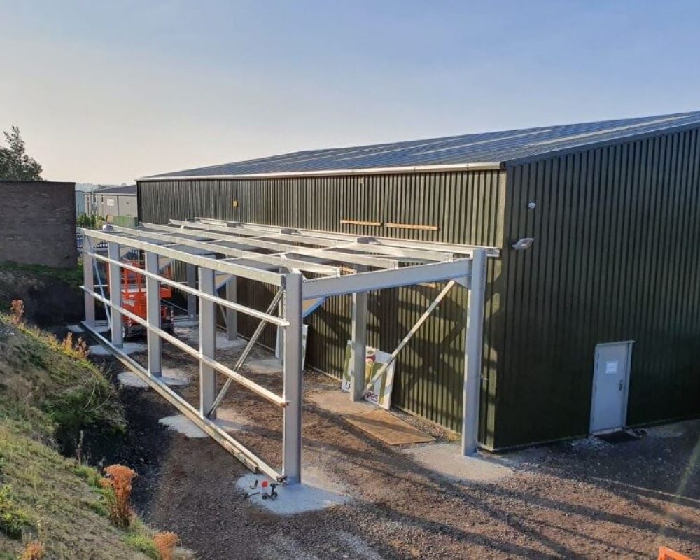 Commercial building extensions in progress of being built