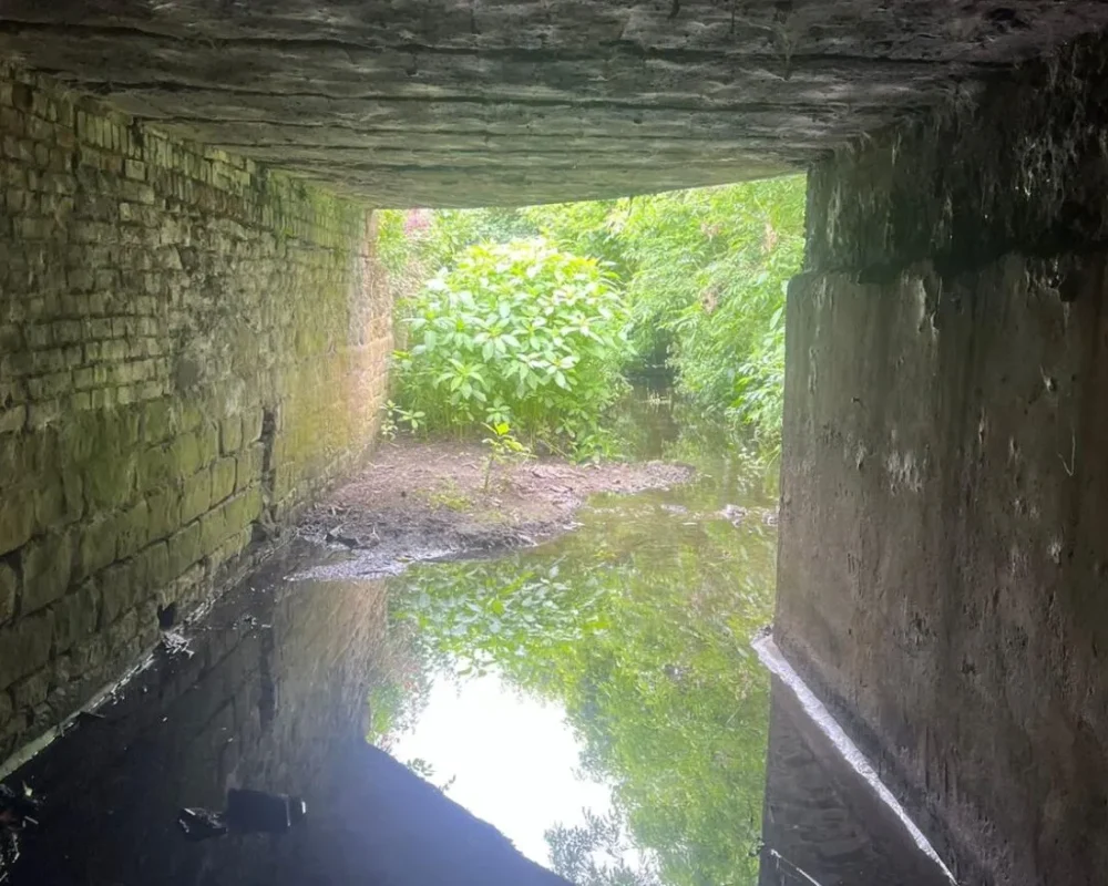 Existing bridge culvert before removal and reinstatement works