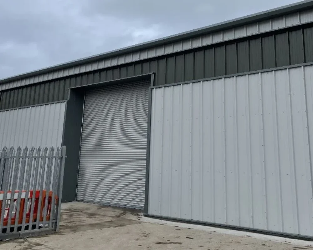 Steel building roller shutter door installed for St Astier